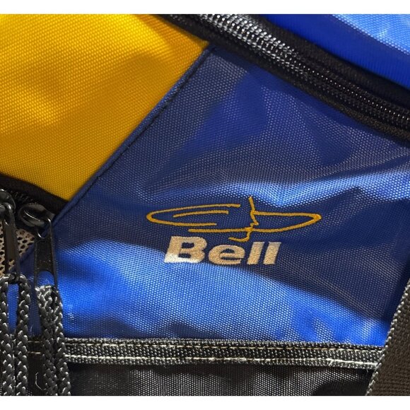 Blue & Yellow Bell Sports Duffel Bag Mesh Pockets & Adjustable Strap Travel 22" - Picture 2 of 11